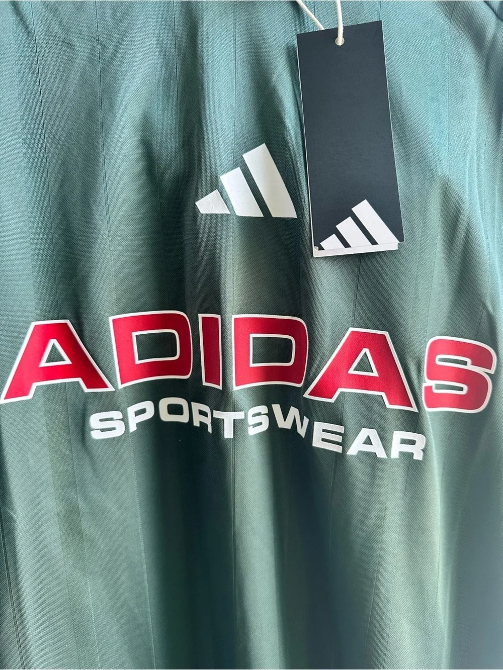 Adidas Men's Sportswear Tee Shirt with Red Accents